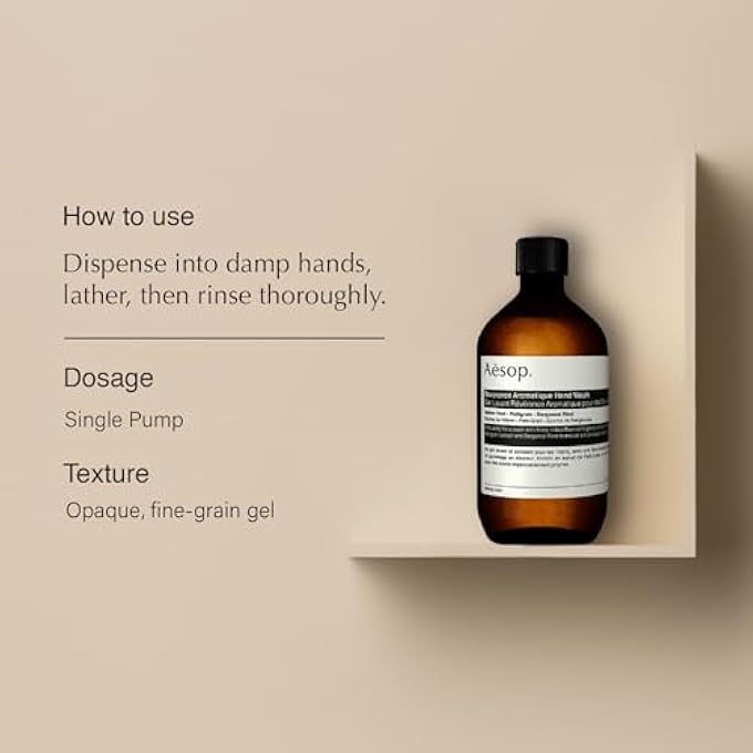 Aesop إعادة تعبئة غسول اليدين العطري | تنظيف وتقشير اليدين | مع مستخلصات نباتية وحجر الخفاف المطحون بشكل ناعم | 16.9 أونصة - Image 2